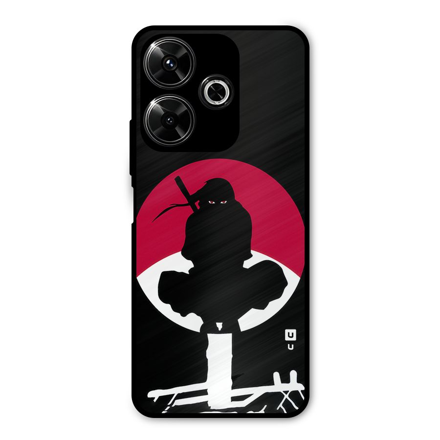 Uchiha Itachi Minimalist Metal Back Case for Redmi 13 5G