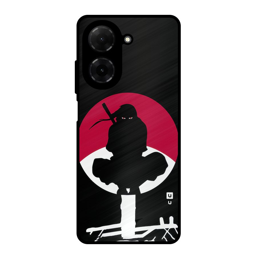 Uchiha Itachi Minimalist Metal Back Case for Redmi A5 4G