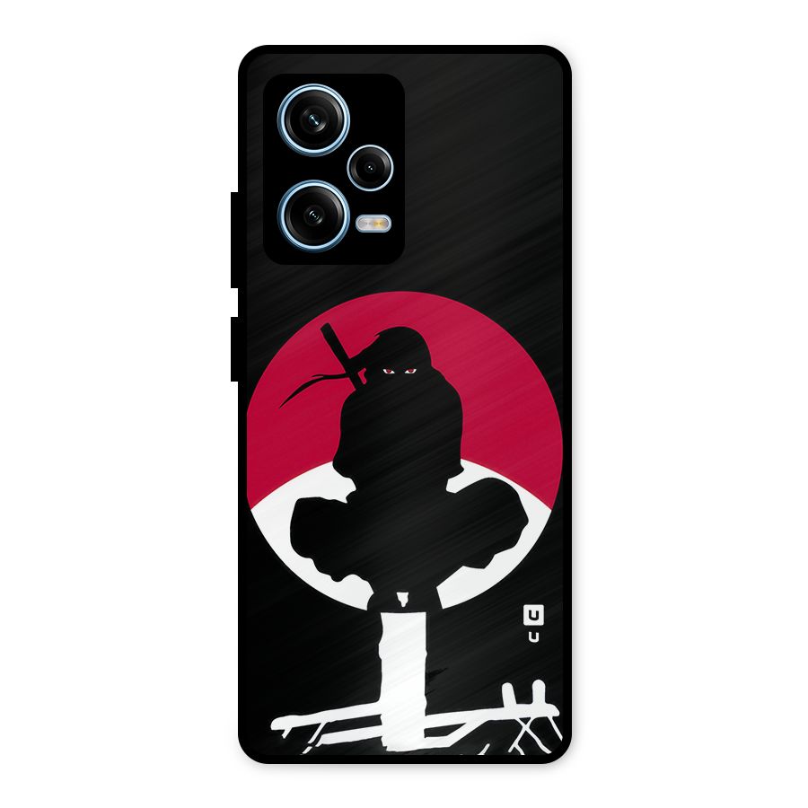 Uchiha Itachi Minimalist Metal Back Case for Redmi Note 12 Pro