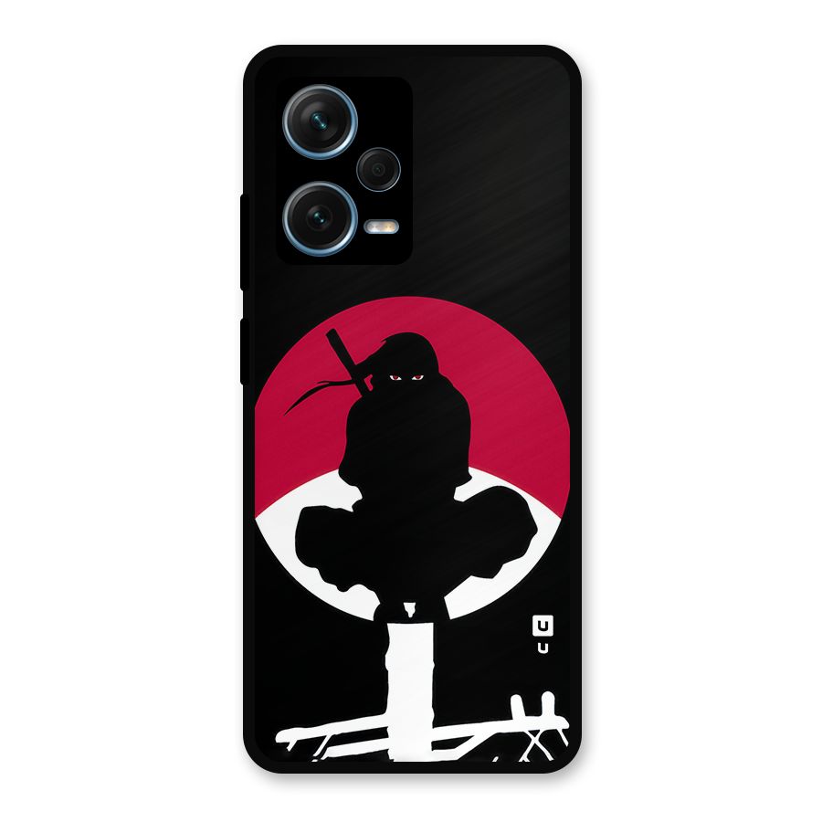 Uchiha Itachi Minimalist Metal Back Case for Redmi Note 12 Pro Plus 5G
