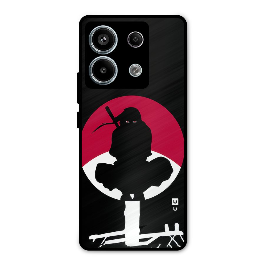 Uchiha Itachi Minimalist Metal Back Case for Redmi Note 13 Pro 5G