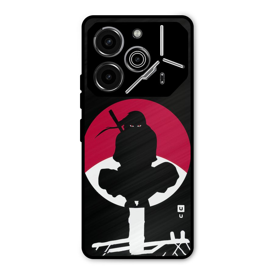 Uchiha Itachi Minimalist Metal Back Case for Tecno Pova 6 Pro