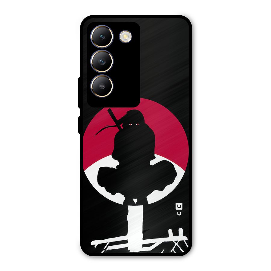 Uchiha Itachi Minimalist Metal Back Case for Vivo T3 5G
