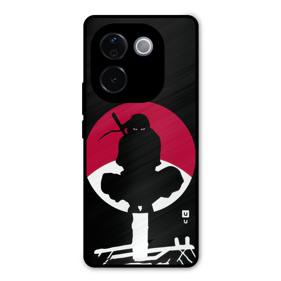 Uchiha Itachi Minimalist Metal Back Case for Vivo T3 Pro
