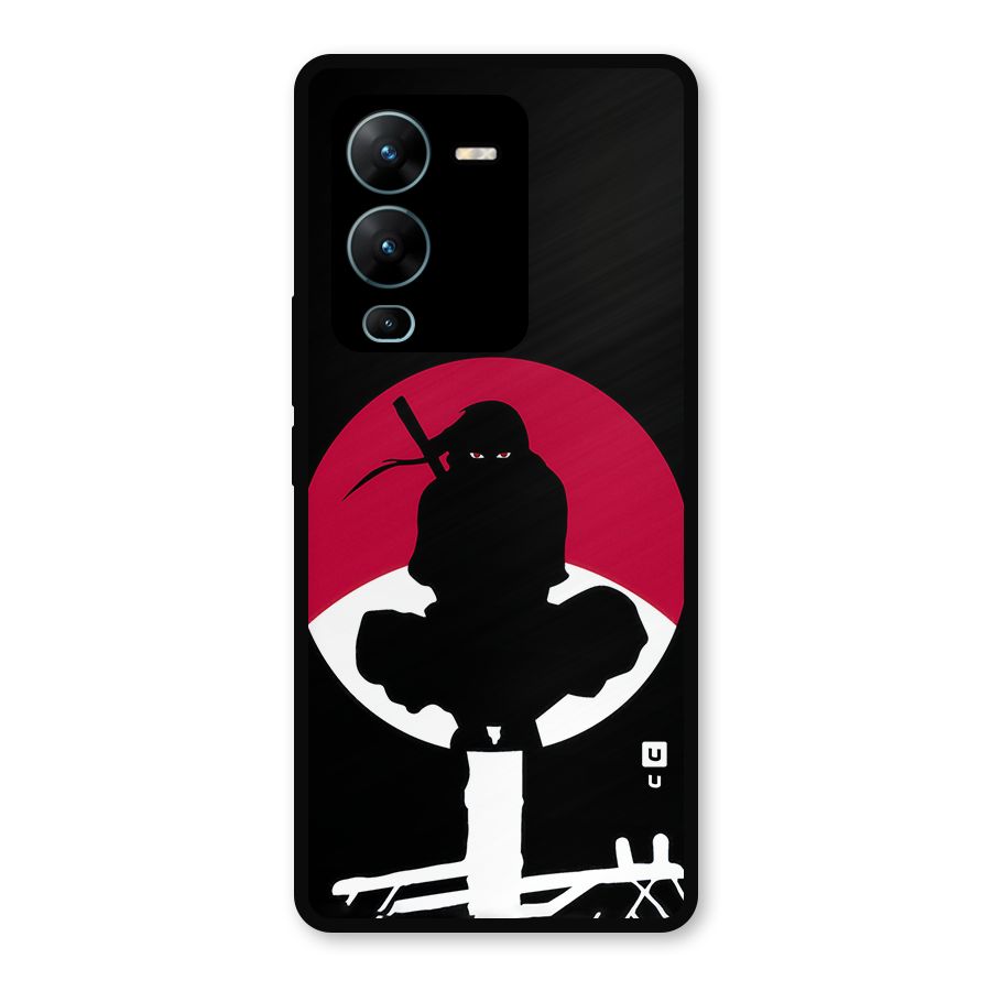 Uchiha Itachi Minimalist Metal Back Case for Vivo V25 Pro
