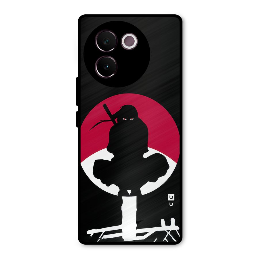 Uchiha Itachi Minimalist Metal Back Case for Vivo V30e