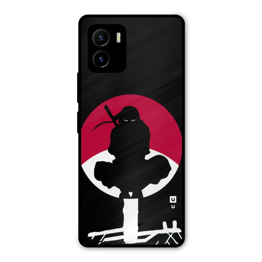 Uchiha Itachi Minimalist Metal Back Case for Vivo Y15s