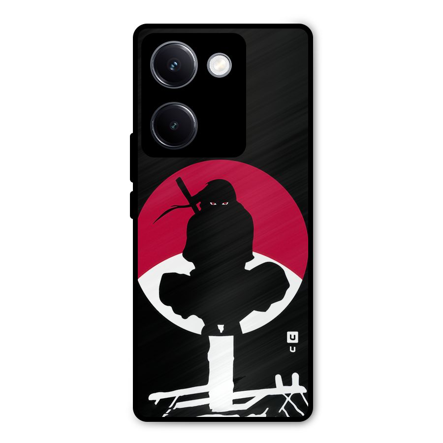 Uchiha Itachi Minimalist Metal Back Case for Vivo Y300 Plus