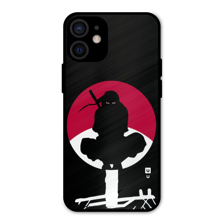 Uchiha Itachi Minimalist Metal Back Case for iPhone 12 Mini