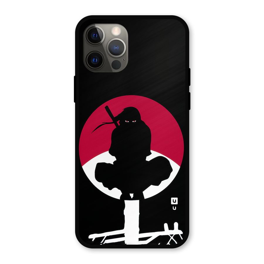 Uchiha Itachi Minimalist Metal Back Case for iPhone 12 Pro