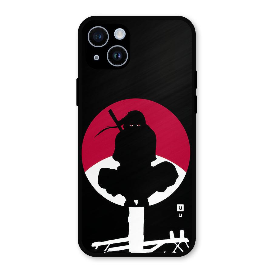 Uchiha Itachi Minimalist Metal Back Case for iPhone 14