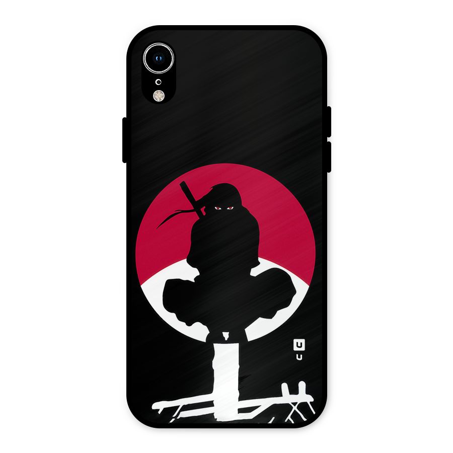 Uchiha Itachi Minimalist Metal Back Case for iPhone XR