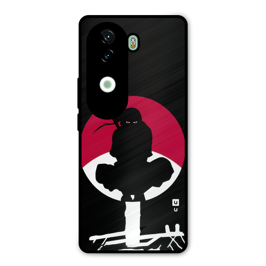 Uchiha Itachi Minimalist Metal Back Case for iQOO Z9s