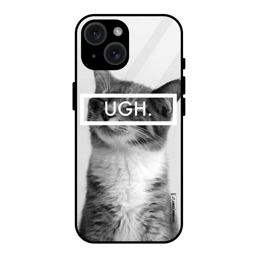 Ugh Kitty Glass Back Case for iPhone 15