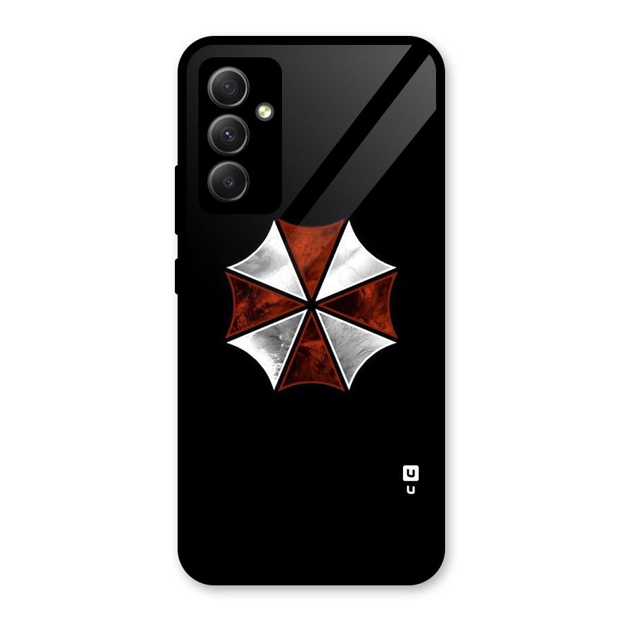 Umbrella Design Glass Back Case for Galaxy A34