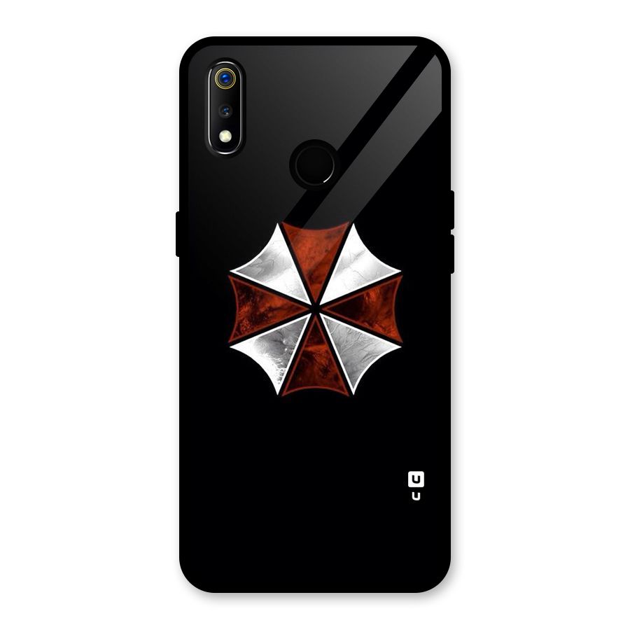 Umbrella Design Glass Back Case for Realme 3i