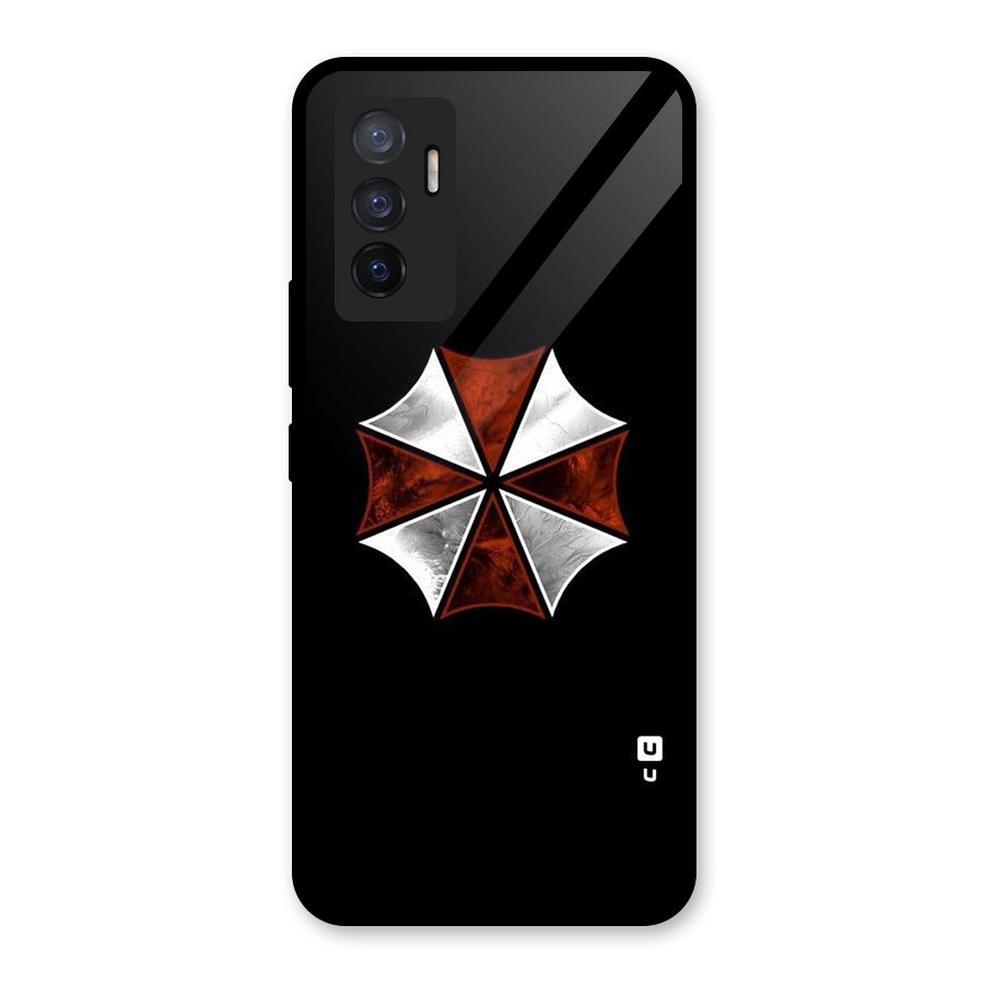 Umbrella Design Glass Back Case for Vivo V23e