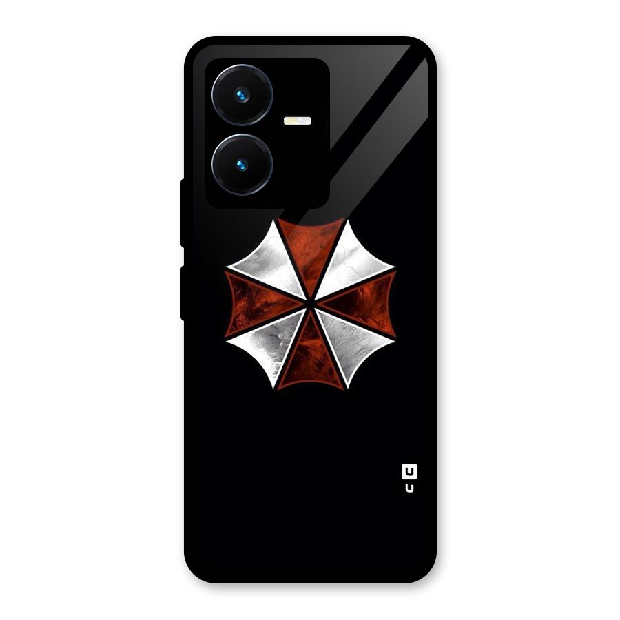 Umbrella Design Glass Back Case for Vivo Y22s