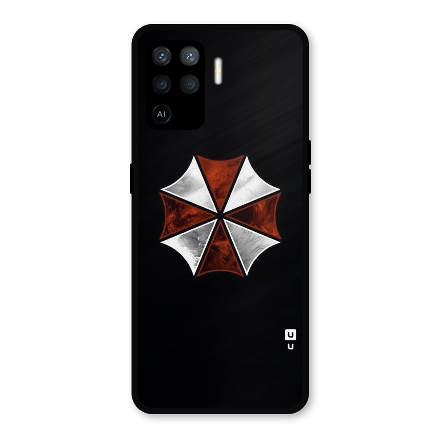 Umbrella Design Metal Back Case for Oppo F19 Pro