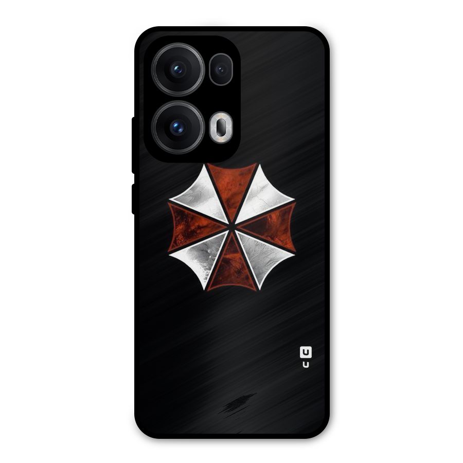 Umbrella Design Metal Back Case for Oppo Reno13 Pro