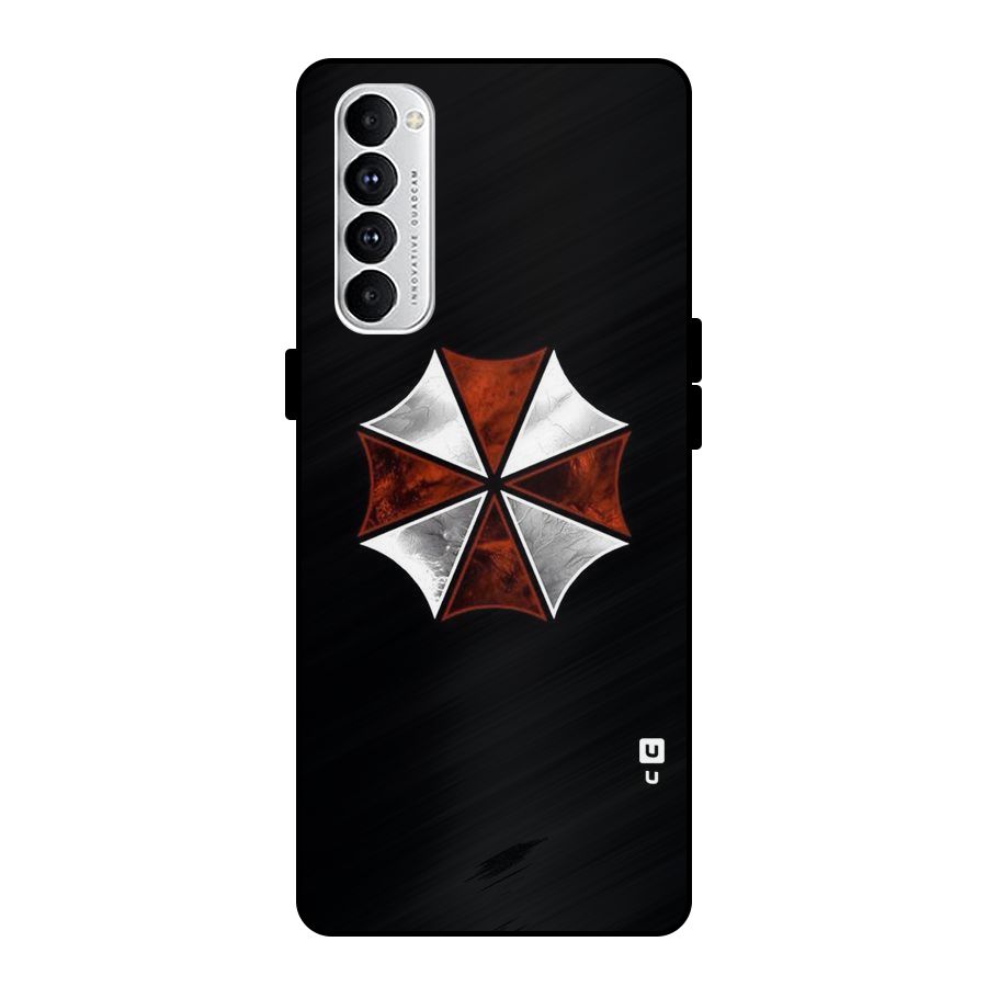 Umbrella Design Metal Back Case for Oppo Reno4 Pro