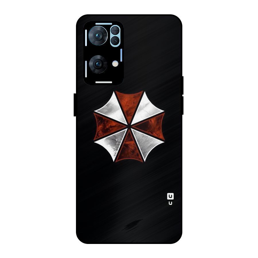 Umbrella Design Metal Back Case for Oppo Reno7 Pro 5G