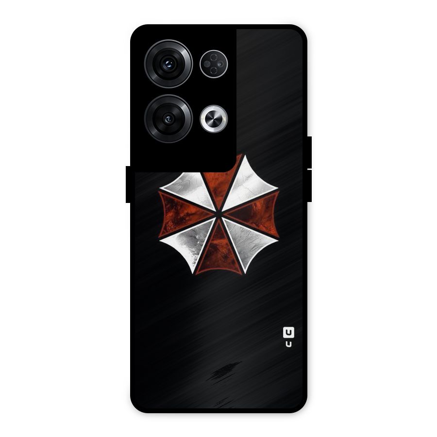 Umbrella Design Metal Back Case for Oppo Reno8 Pro 5G