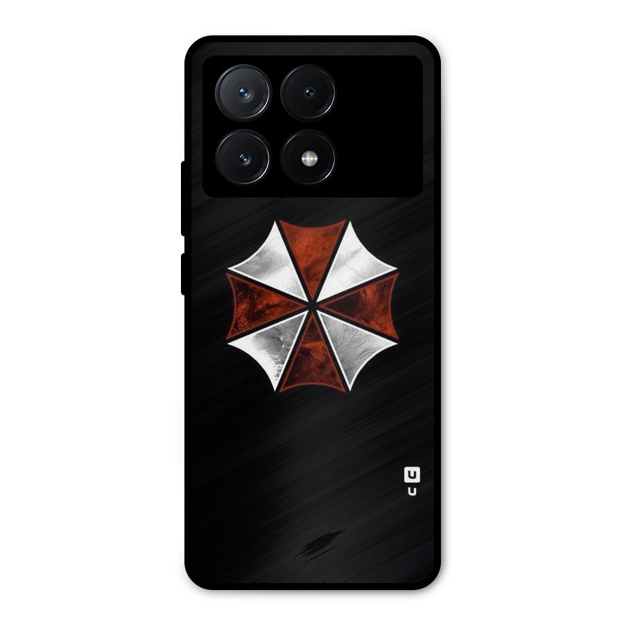 Umbrella Design Metal Back Case for Poco X6 Pro