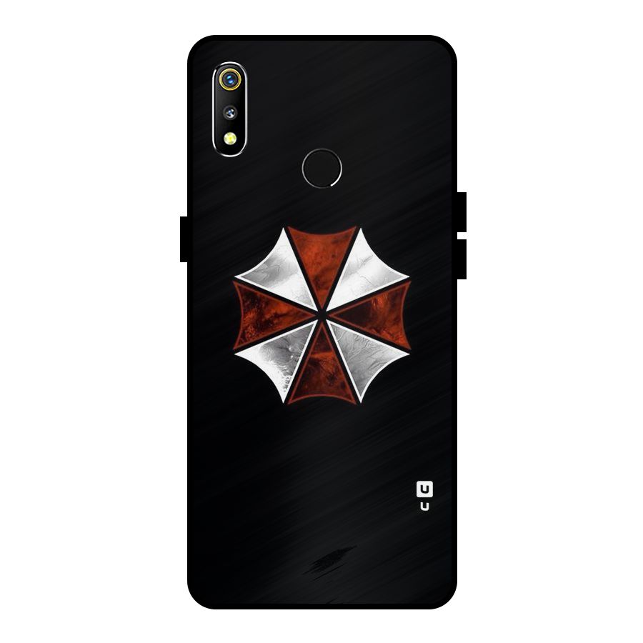 Umbrella Design Metal Back Case for Realme 3
