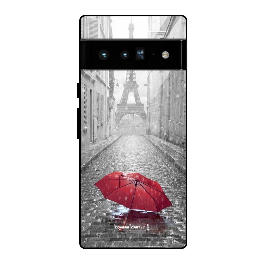 Umbrella Paris Glass Back Case for Google Pixel 6 Pro