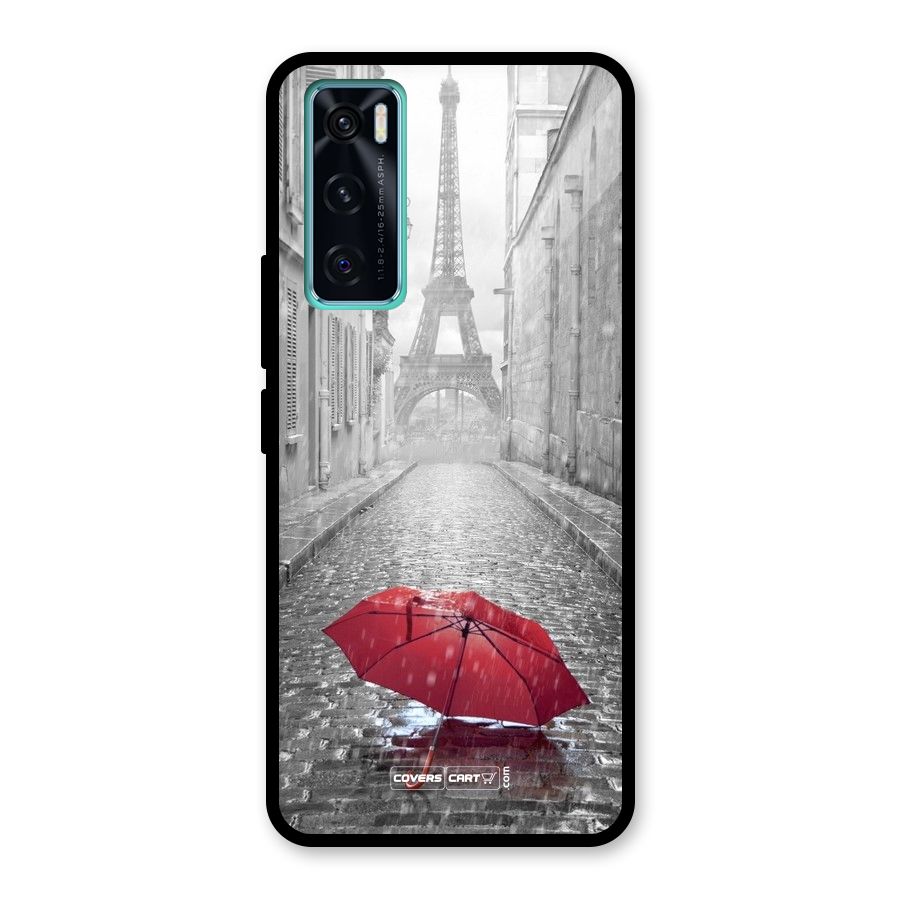 Umbrella Paris Glass Back Case for Vivo V20 SE