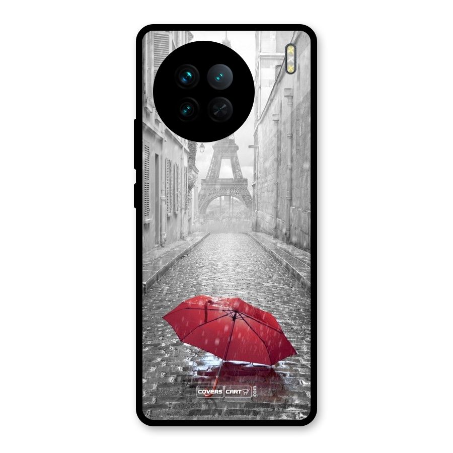 Umbrella Paris Glass Back Case for Vivo X90