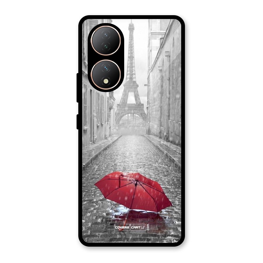 Umbrella Paris Glass Back Case for Vivo Y100A