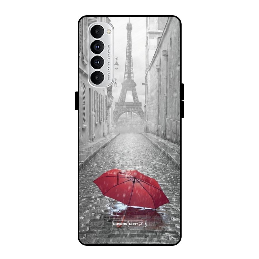 Umbrella Paris Metal Back Case for Oppo Reno4 Pro