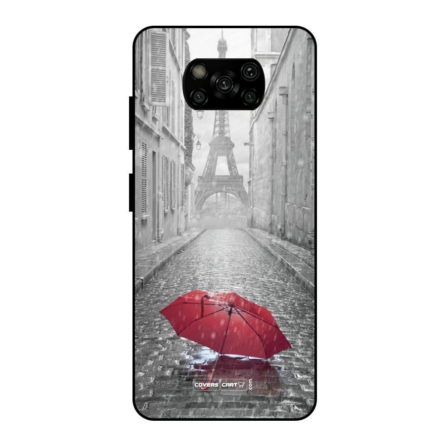 Umbrella Paris Metal Back Case for Poco X3
