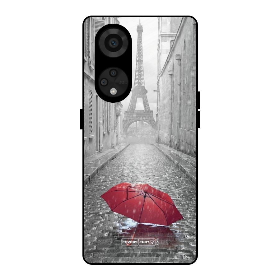 Umbrella Paris Metal Back Case for Reno8 T 5G