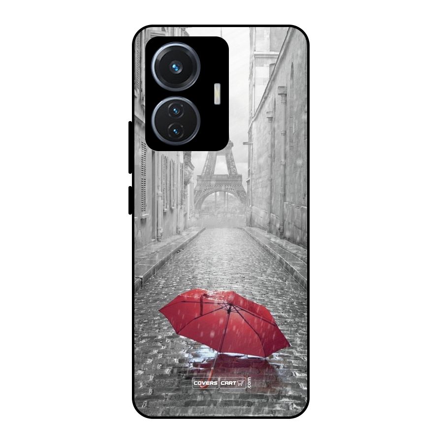 Umbrella Paris Metal Back Case for Vivo T1 44W
