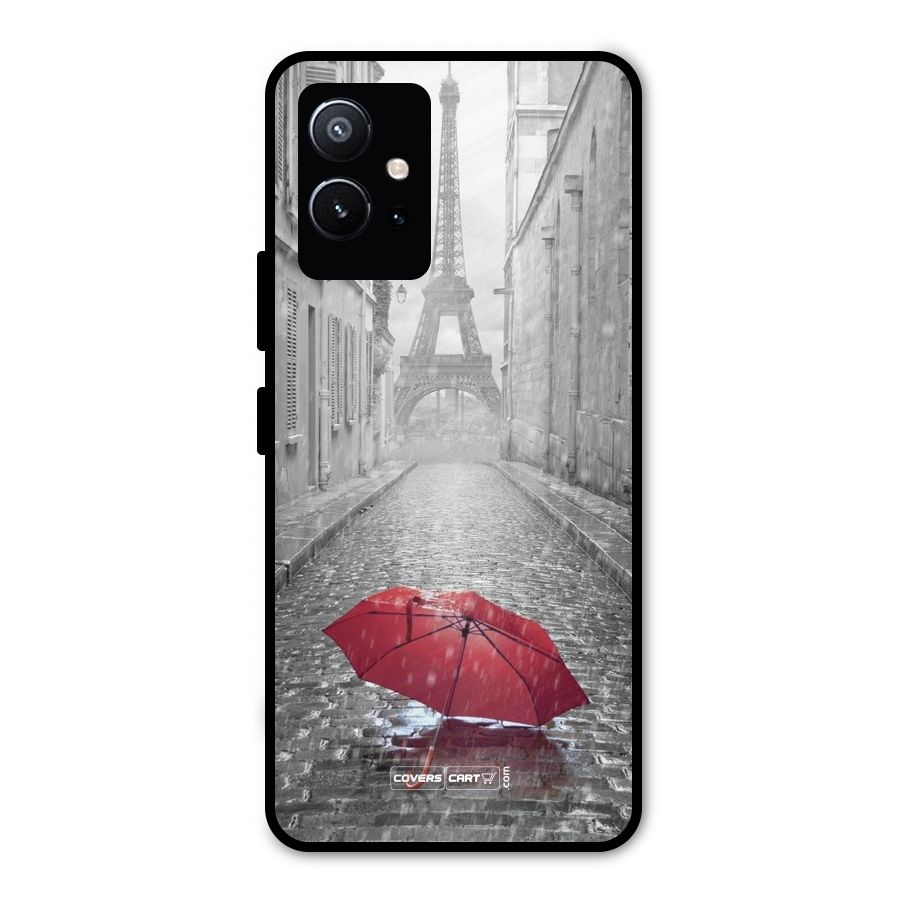 Umbrella Paris Metal Back Case for Vivo T1 5G