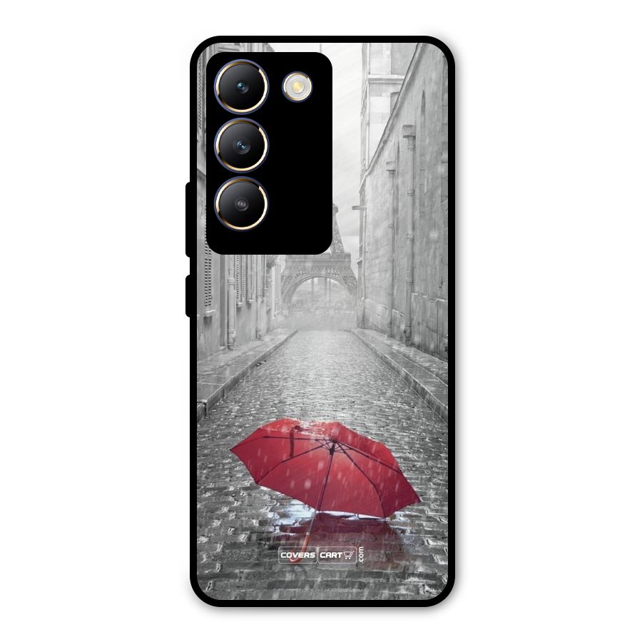 Umbrella Paris Metal Back Case for Vivo T3 5G