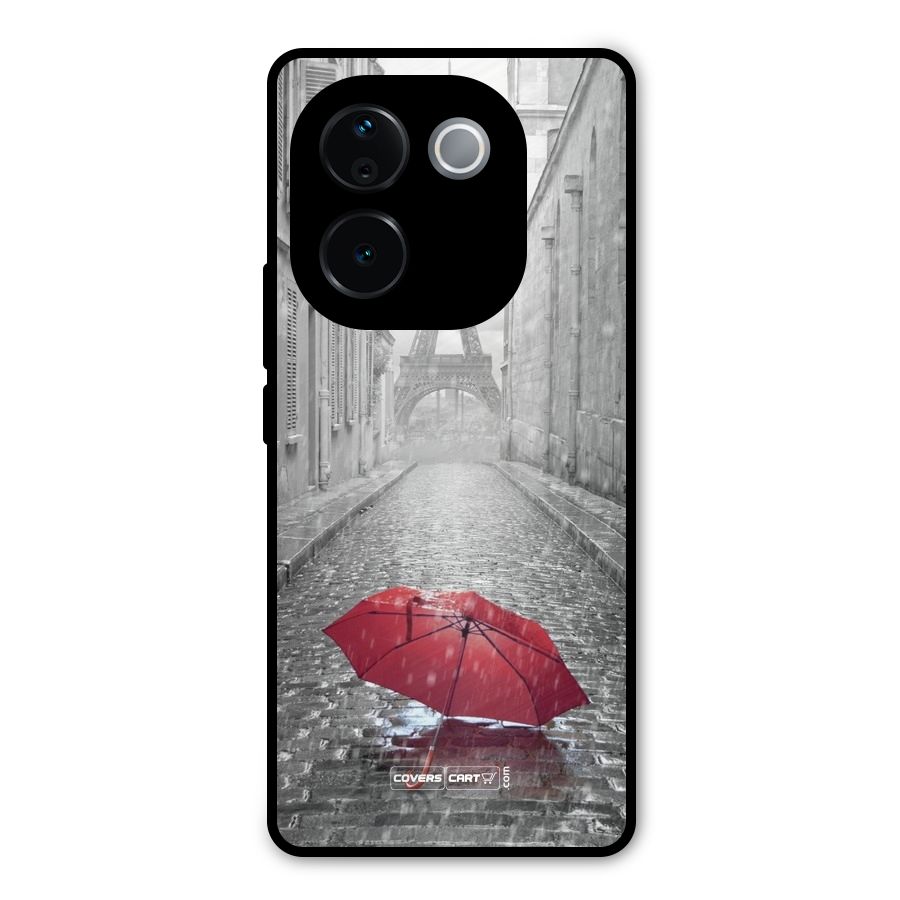 Umbrella Paris Metal Back Case for Vivo T3 Pro