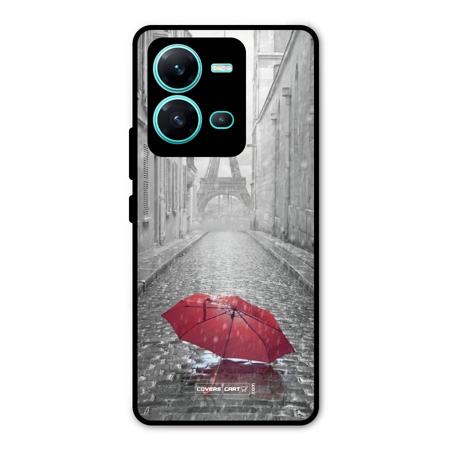Umbrella Paris Metal Back Case for Vivo V25