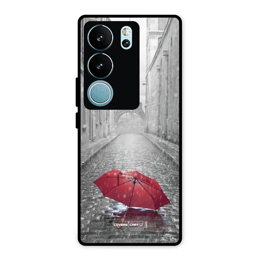 Umbrella Paris Metal Back Case for Vivo V29 Pro