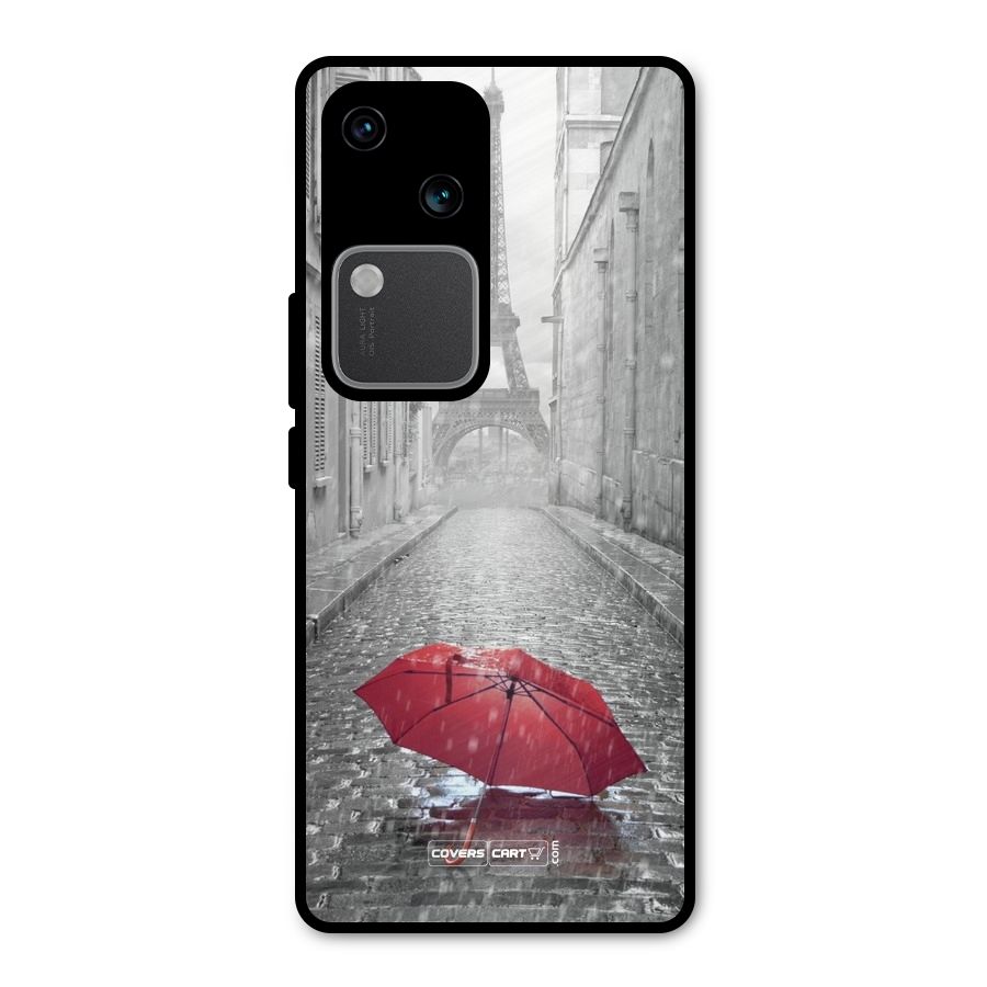 Umbrella Paris Metal Back Case for Vivo V30