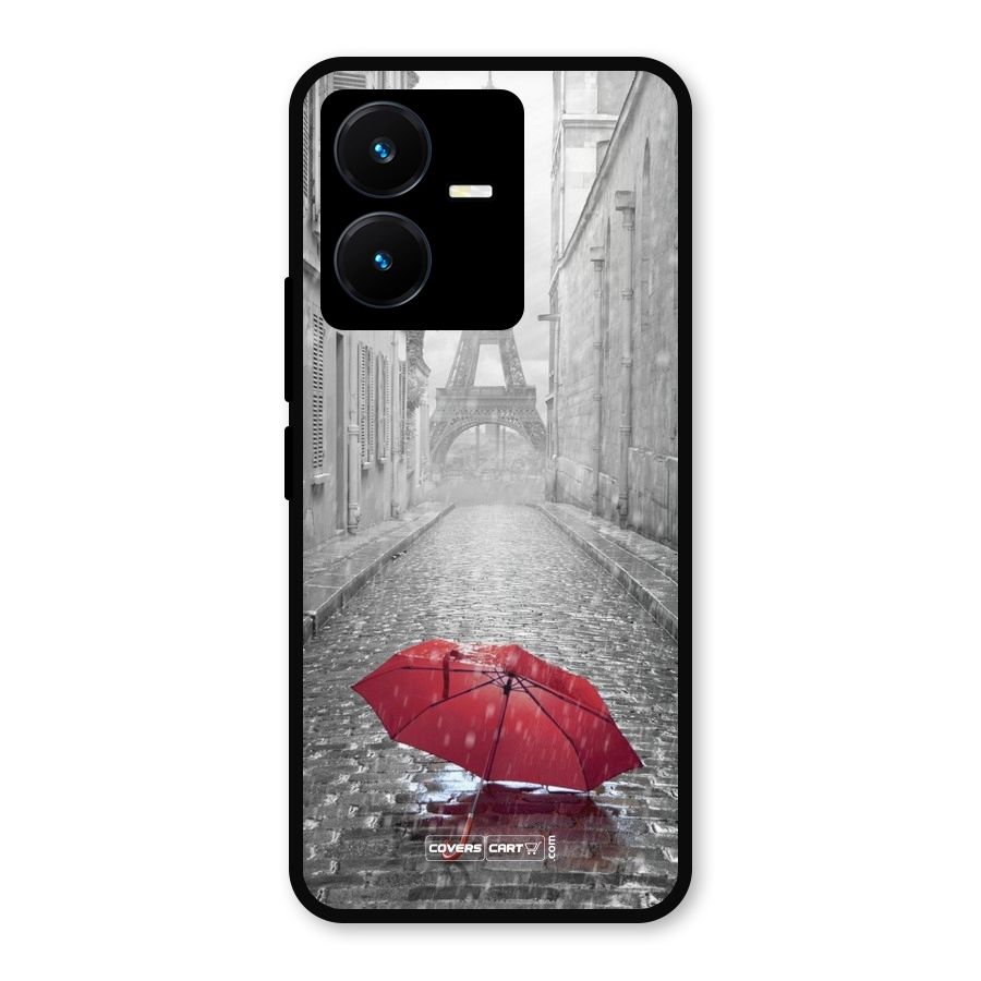 Umbrella Paris Metal Back Case for Vivo Y22s