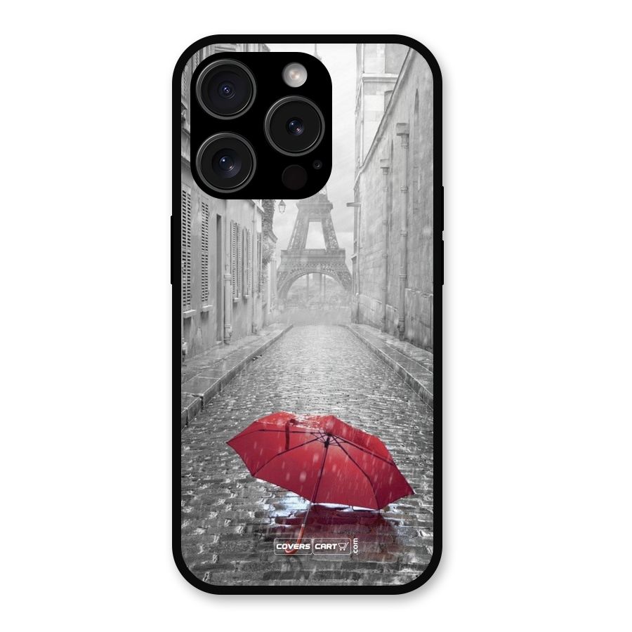 Umbrella Paris Metal Back Case for iPhone 15 Pro
