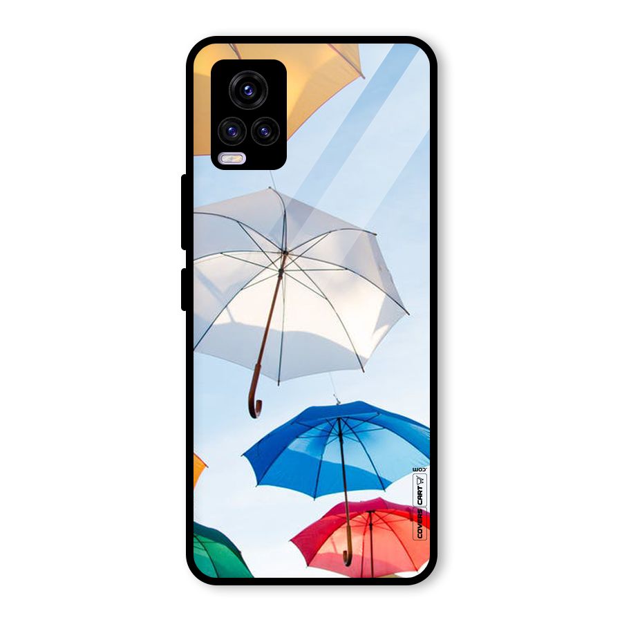 Umbrella Sky Glass Back Case for Vivo V20 2021