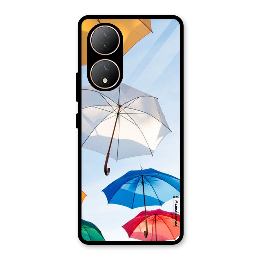 Umbrella Sky Glass Back Case for Vivo Y100A