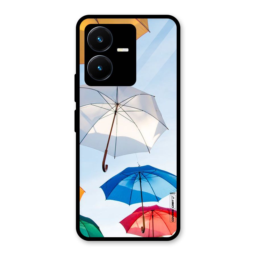 Umbrella Sky Glass Back Case for Vivo Y22s