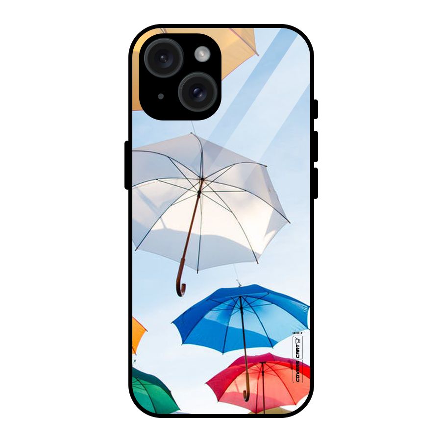 Umbrella Sky Glass Back Case for iPhone 15