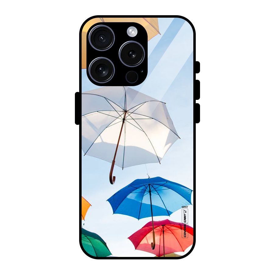 Umbrella Sky Glass Back Case for iPhone 15 Pro
